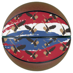 Eagle Bird USA Patriotic American Flag Basketball