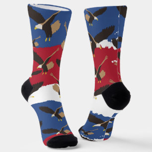 Eagle Bird USA Patriotic American Flag  Socks