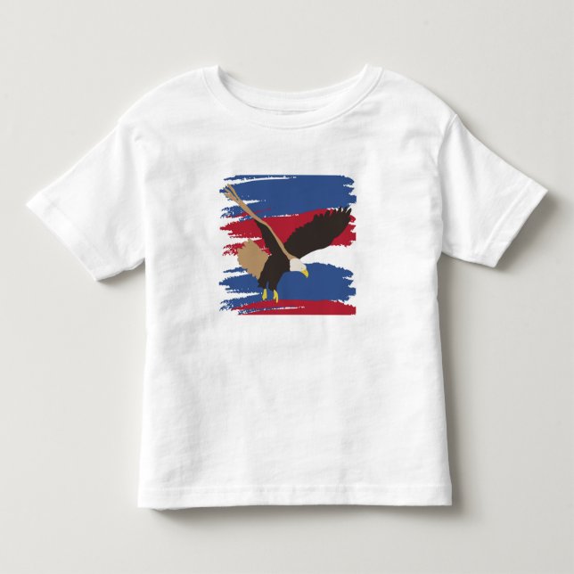 Eagle Bird USA Patriotic American Flag  Toddler T-Shirt (Front)