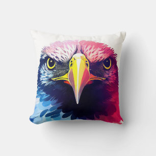 Eagle Bird Wild Nature Animal Color Art Painting Cushion