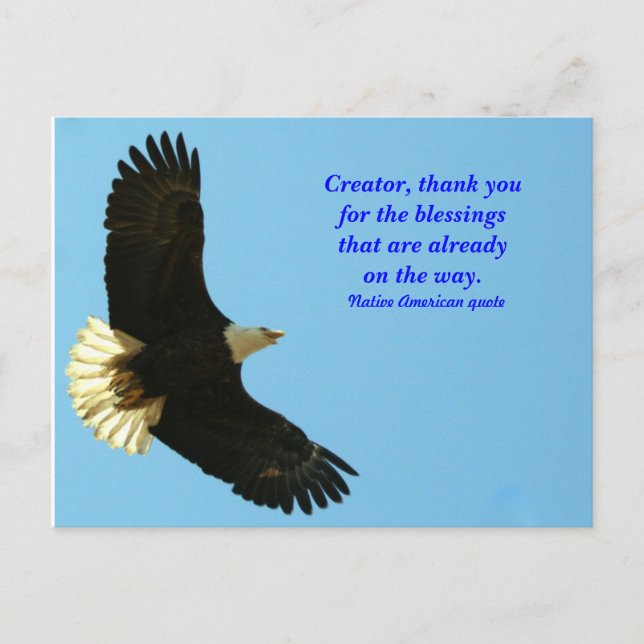 Eagle blessing postcard (Front)