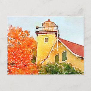 Eagle Bluff Lighthouse, Door County, Wisconsin Postcard