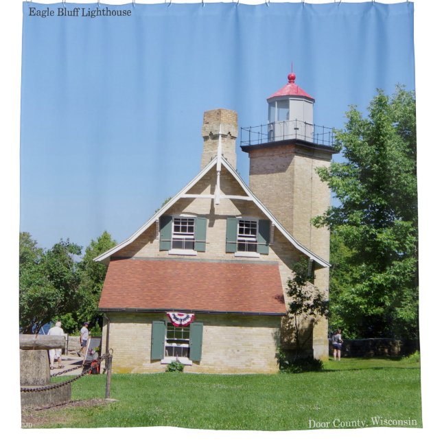 Eagle Bluff Lighthouse shower curtain (Front)
