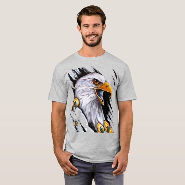 Eagle Breaking Through T-Shirt (Front Full)