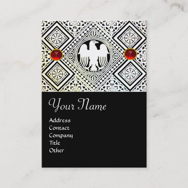 EAGLE , bright RED RUBY Business Card (Front)