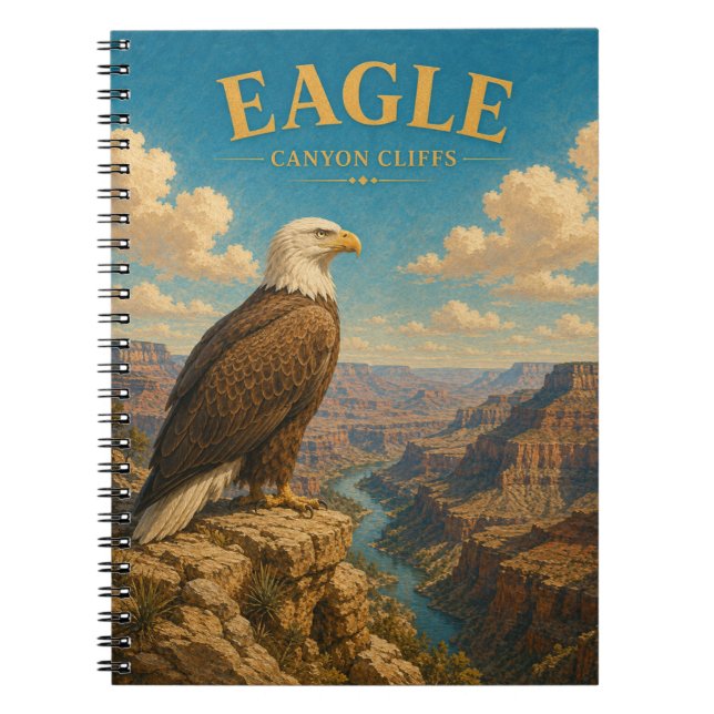 Eagle Canyon Cliffs Watercolor GeoSaga Notebook (Front)