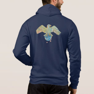 Eagle Carrying Earth Deep Blue Hoodie