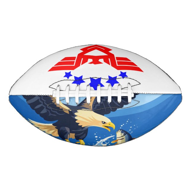 Eagle Catching Fish American Football (Front)