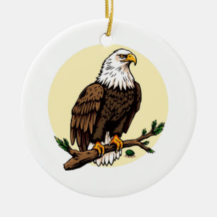 Eagle Ceramic Tree Decoration