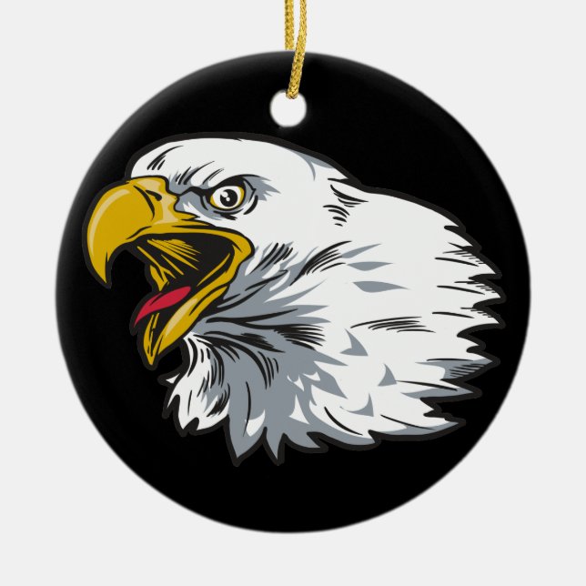 Eagle Ceramic Tree Decoration (Front)
