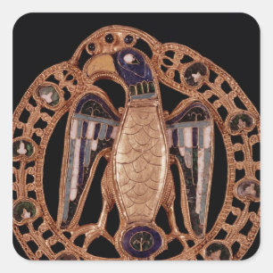 Eagle clasp from Gisela, Wife of Emperor Conrad Square Sticker