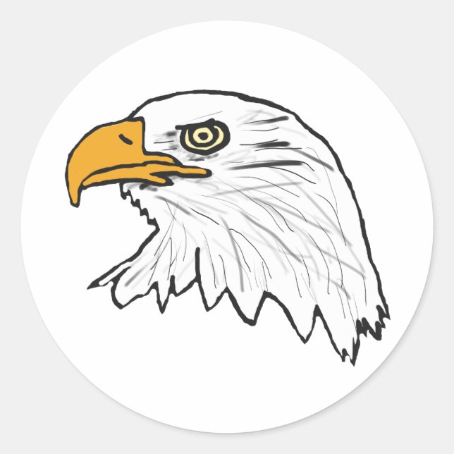 Eagle Classic Round Sticker (Front)