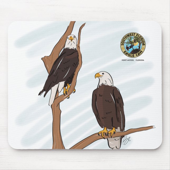 Eagle Couple Artwork Mousepad (Front)