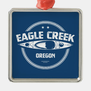 Eagle Creek Oregon Kayaking Metal Tree Decoration