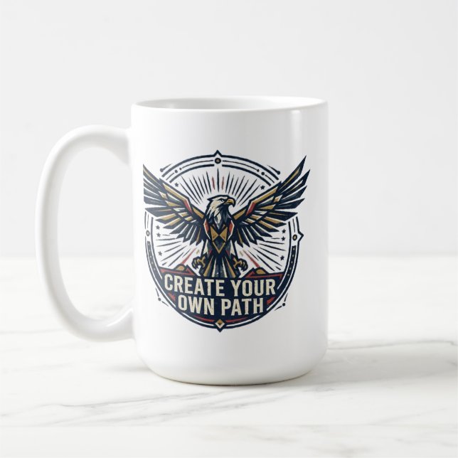 Eagle Custom Ceramic Coffee Mug - Create Your Own  (Left)