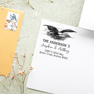 Eagle Custom Return Address Family   Rubber Stamp