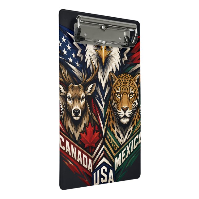 Eagle Deer Jaguar Nature Art Mini Clipboard (Angled)