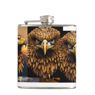 Eagle Design logo❤🌹❤❤💕❤💕❤🌹 Hip Flask