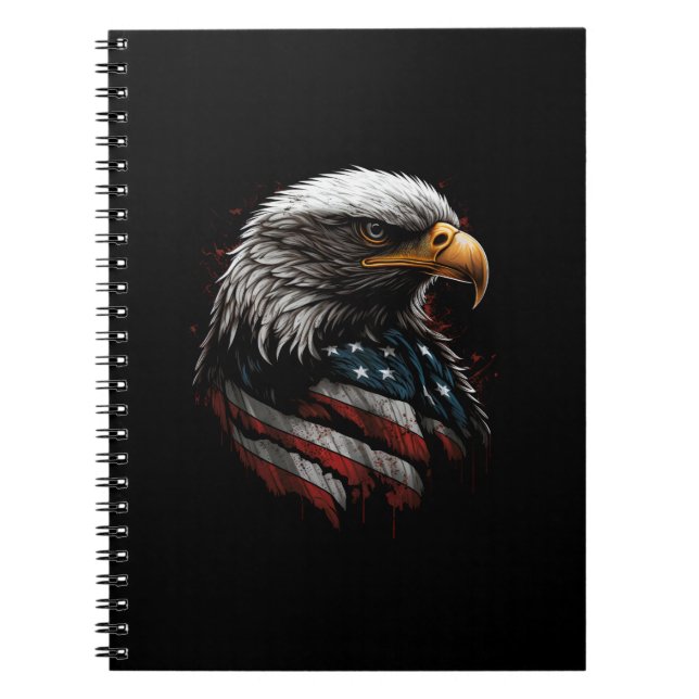eagle design with american flag notebook (Front)