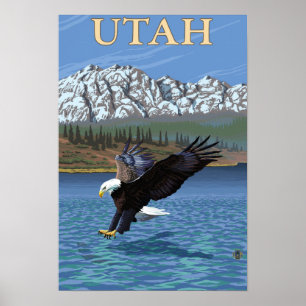 Eagle DivingUtah Poster