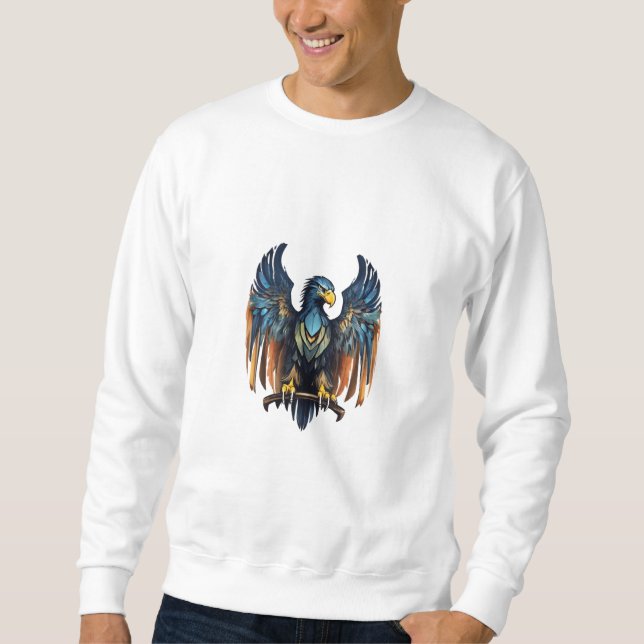 "Eagle Elegance: Majestic Flight T-Shirt Design" Sweatshirt (Front)