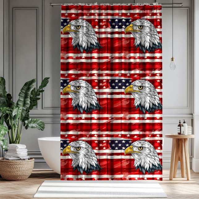 Eagle Emblem Curtain Bold Patriotic Bath Design (Eagle Emblem Curtain Bold Patriotic Bath Design)