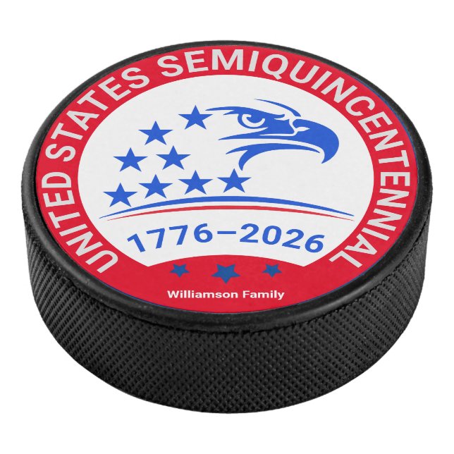 Eagle Emblem—United States 250th Tribute Hockey Puck (3/4)