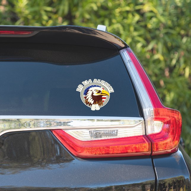 Eagle Emblem USA Flag | DD 214 Alumni Vinyl (Car Side)