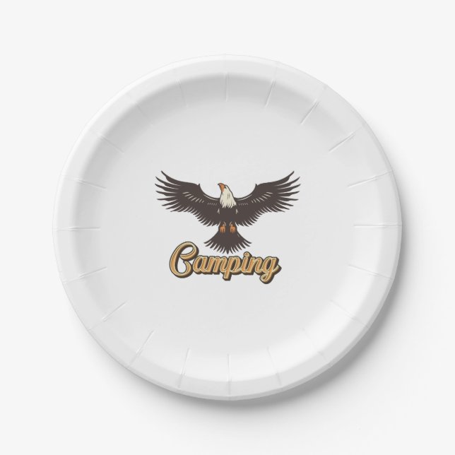Eagle Embrace - Adventure, Freedom & Inspiration Paper Plate (Front)