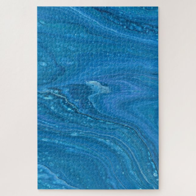 Eagle Eye 3 Cool Blue Abstract Puzzle (Vertical)