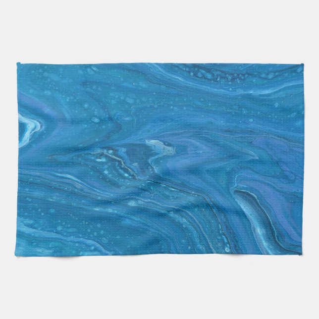 Eagle Eye 3 Cool Blue Abstract Towel (Horizontal)