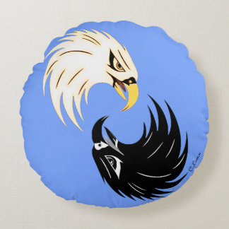 "Eagle Eye" Round Pillow - Purple