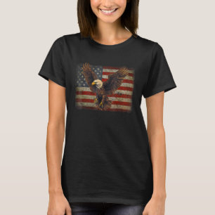 Eagle Eyes American Flag Patriotic 4th Of July USA T-Shirt