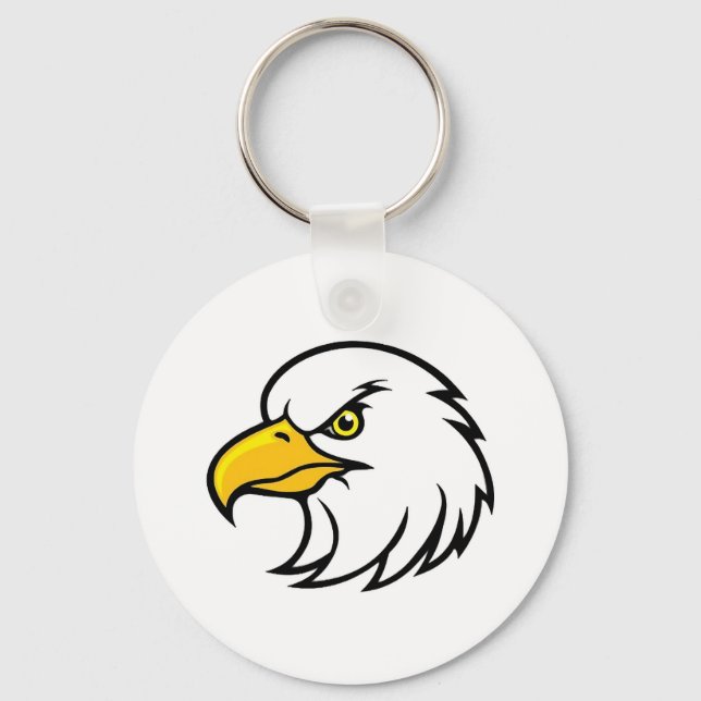 Eagle Face Key Ring (Front)