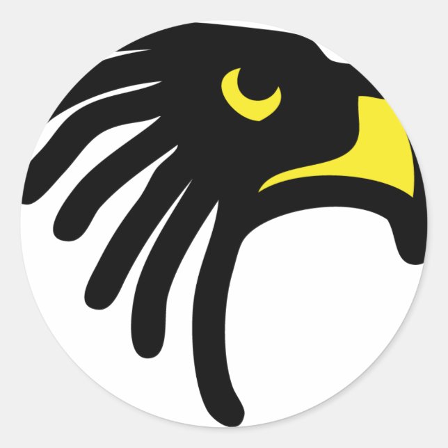 eagle falcon icon classic round sticker (Front)