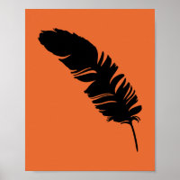 Eagle feather black silhouette