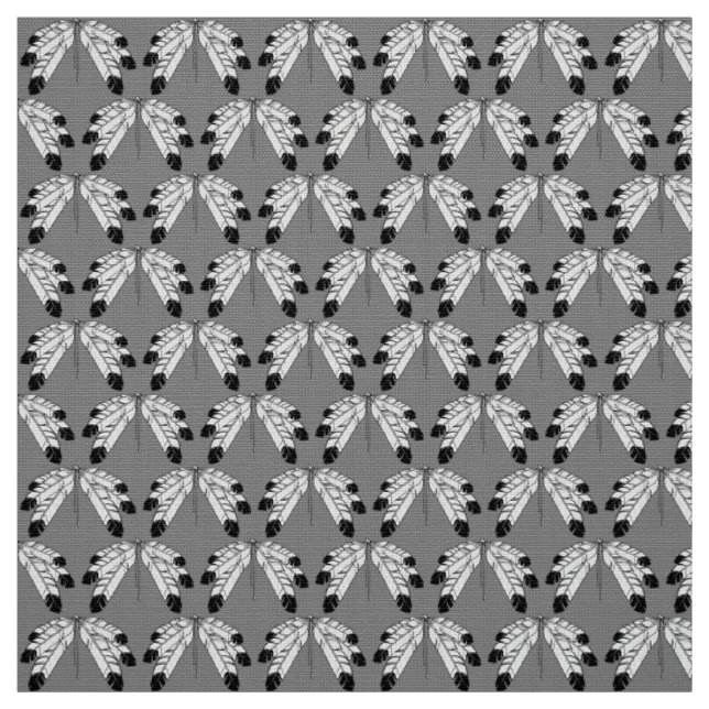 Eagle Feathers Fabric Native Art Feathers Fabric (Swatch)