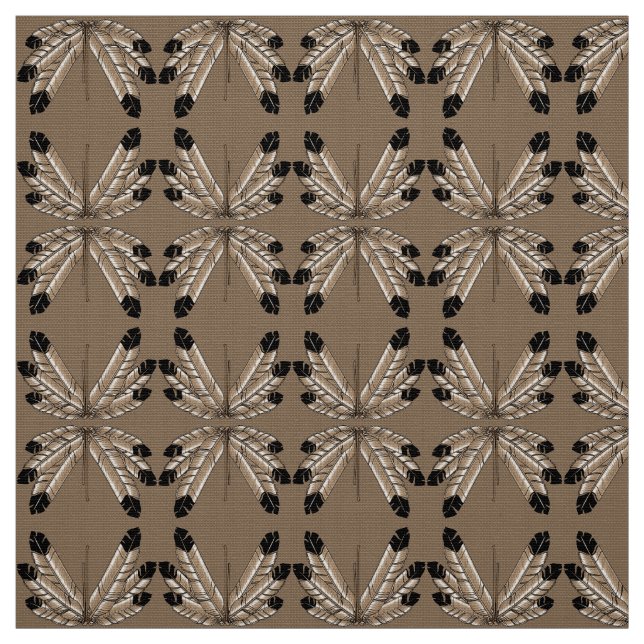 Eagle Feathers Fabric Native Art Feathers Fabric (Swatch)