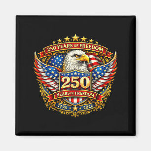 Eagle Flag 250 Years 1776 Design Magnet