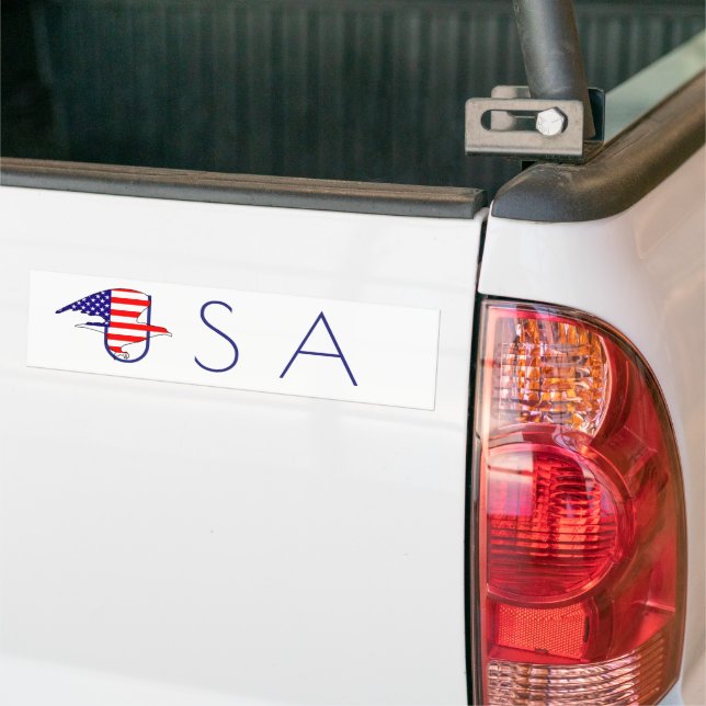 Eagle Flag USA share in the new Golden Age America Bumper Sticker (On Truck)