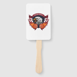 Eagle Flame Basketball Crest Hand Fan