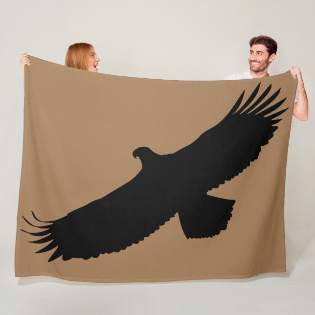 Eagle Fleece Blanket - Choose Colour (In Situ)