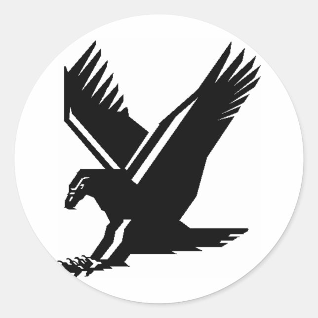 eagle flight classic round sticker (Front)