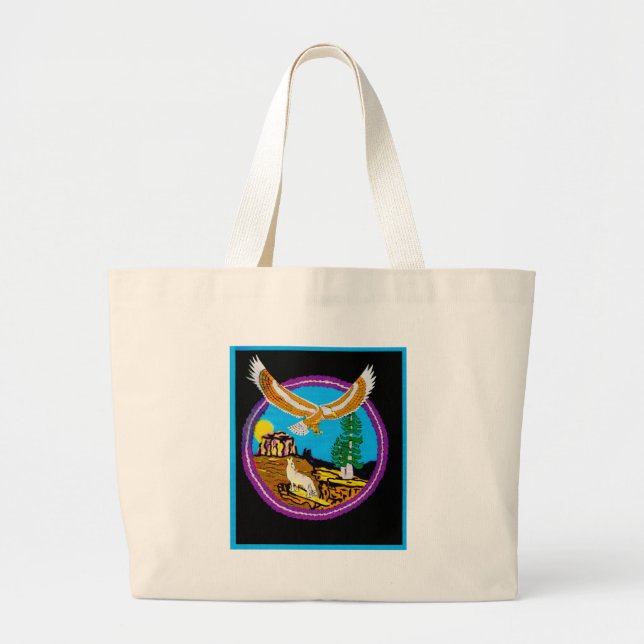 Eagle Flight Large Tote Bag (Front)