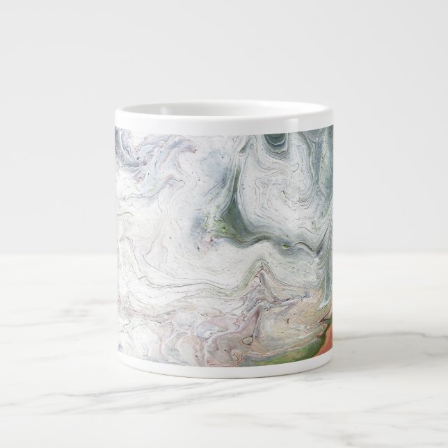 Eagle Fluffy White Abstract Mug (Front)