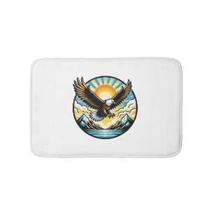 eagle flying bath mat