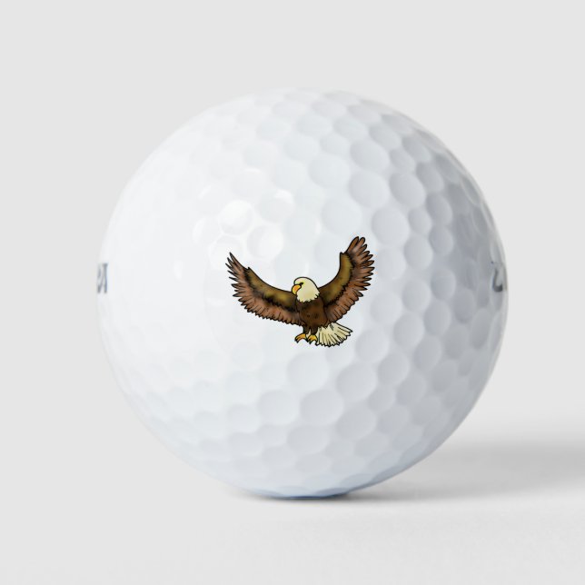 Eagle flying bird art golf balls (Front)