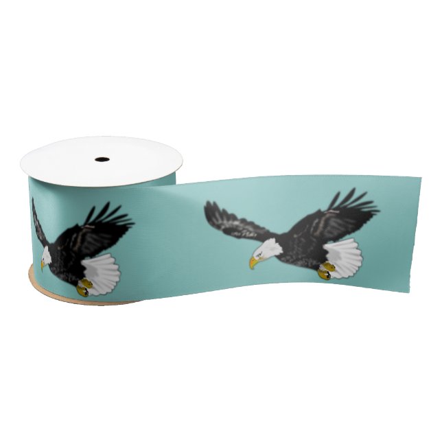Eagle Flying - Choose / add your colors Satin Ribbon (Spool)