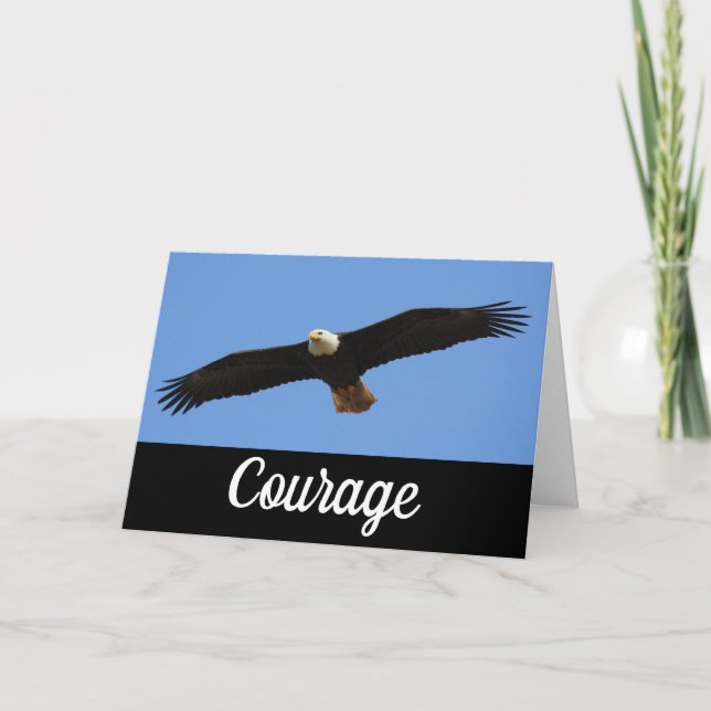 Eagle Flying Folded Greeting Card (Front)