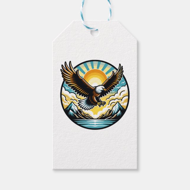 eagle flying gift tags (Front)